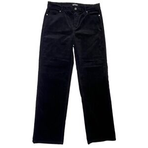 Buffalo David Bitton Nyla Black Corduroy Pants Women's 10/30 Straight Stretch